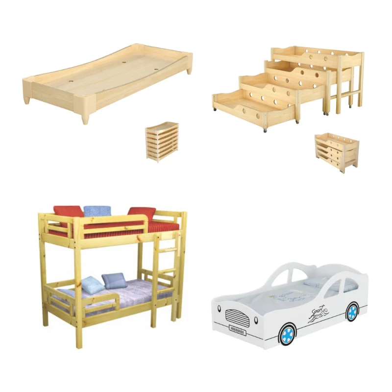 

Nursing BedKid Pre School Stack Bunk Solid Wood Furniture Preschool Daycare Nursery Stackable Kindergarten Bed For Child