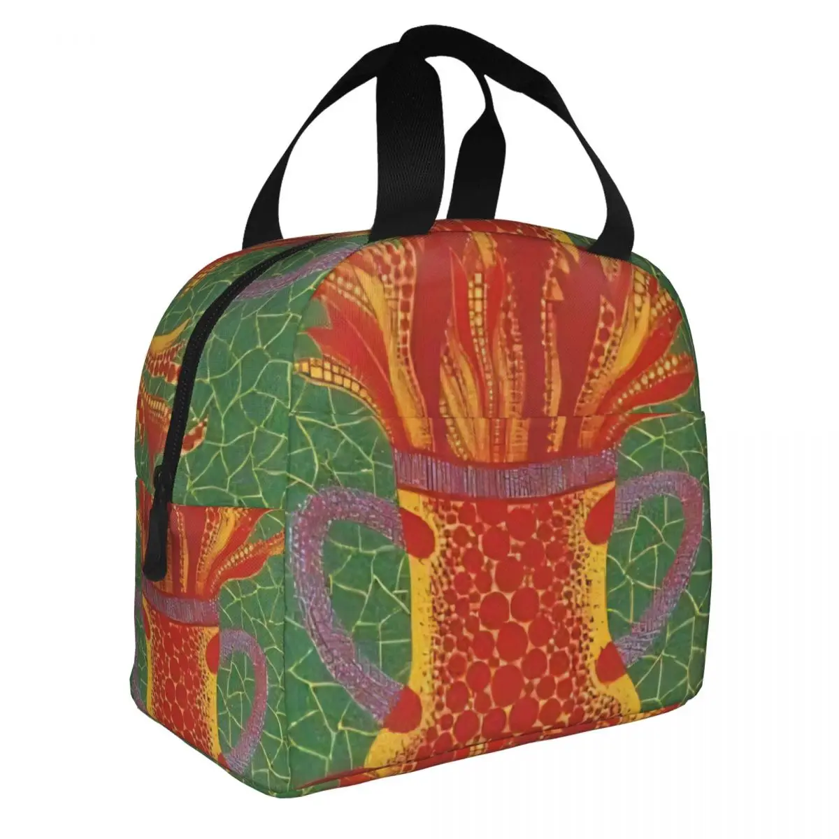 Yayoi Kusama Abstract Pumpkin Insulated Lunch Bag for Outdoor Picnic Resuable Thermal Cooler Bento Box