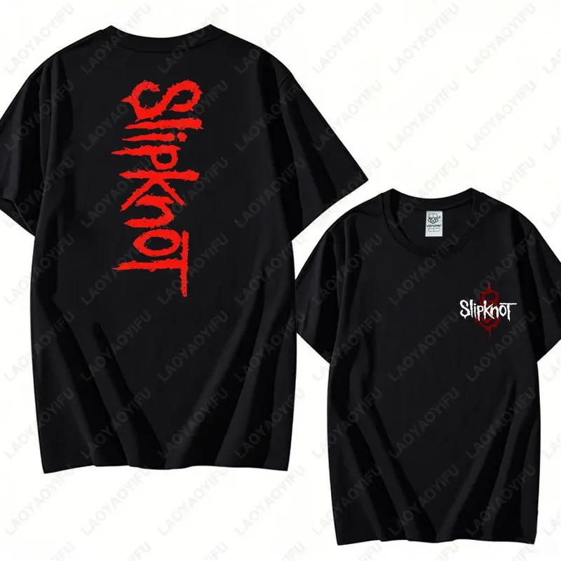 Prepare for Hell Tour Shirt Heavy Metal Cotton Tees Man Rock Band T-shirt Men's Slipknots Double Sided Print Short-sleeve Tops image 5