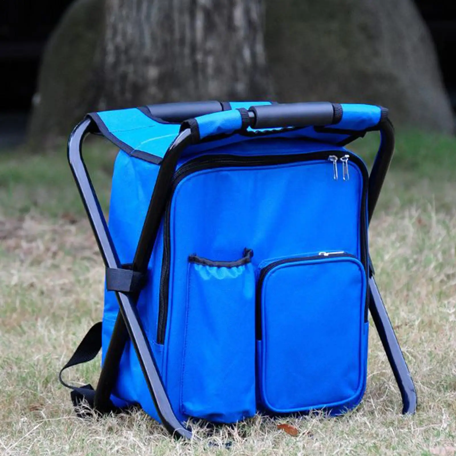 

Portable Folding Camping Chair with Storage Box Outdoor Camping Chairs Beach Chairs Travel Leisure Picnic Seat with Storage