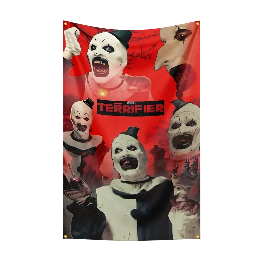 3x5 Ft T-Terrifiers Flag Classic Horror Movie Flag Halloween Wall Hanging Banner Decor Movie Poster - Image 5