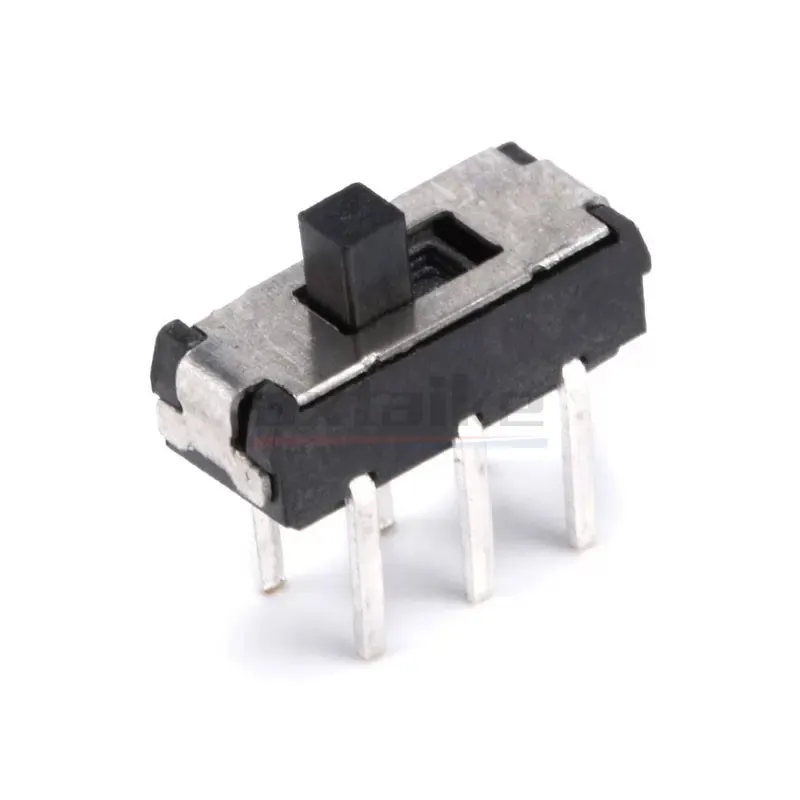 20PCS MSS22D18 DIP SMD Mini Slide Switch 2P2T Two-Row 6Pin Handle High 2MM For DVD Switch MSS-22D18G2 Toggle Power Switch SMT