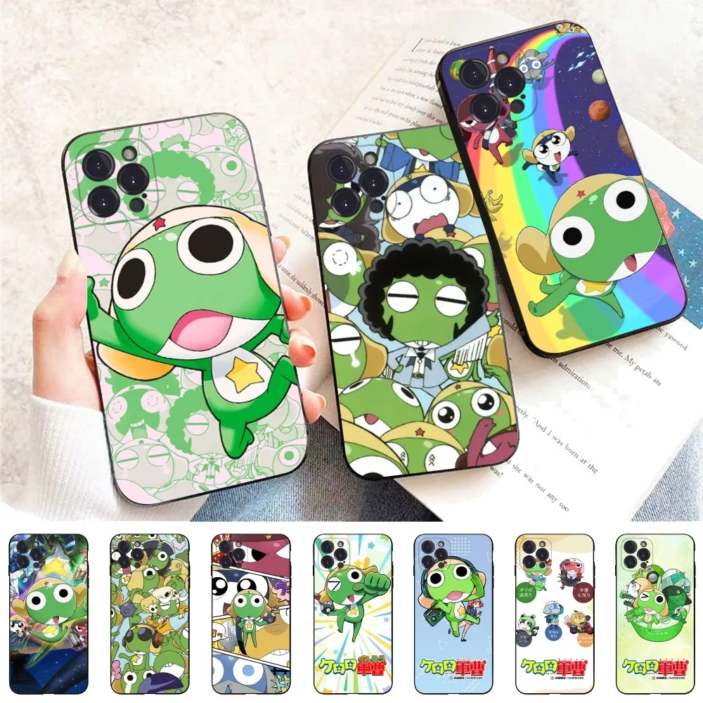 Cartoon Keroro Gunsou Frog Phone Case For iPhone 15 14 13 12 Mini 11 Pro XS Max X XR SE 6 7 8 Plus Soft Silicone Cover