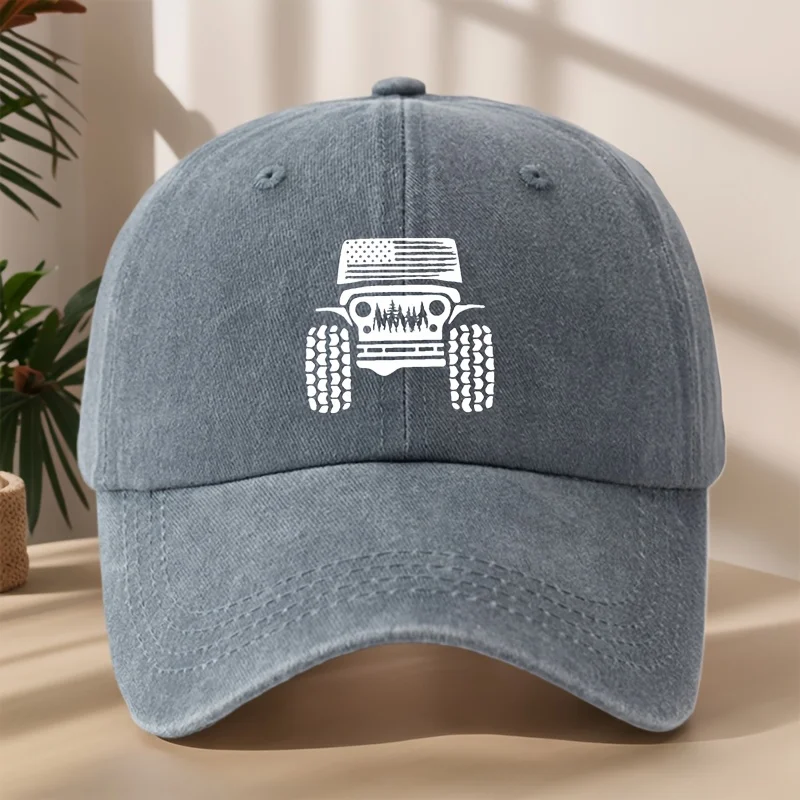 Soft Off-Road Vehicle Baseball Cap | Vintage Washed, Sweat-Absorbent Adjustable Sports Cap
