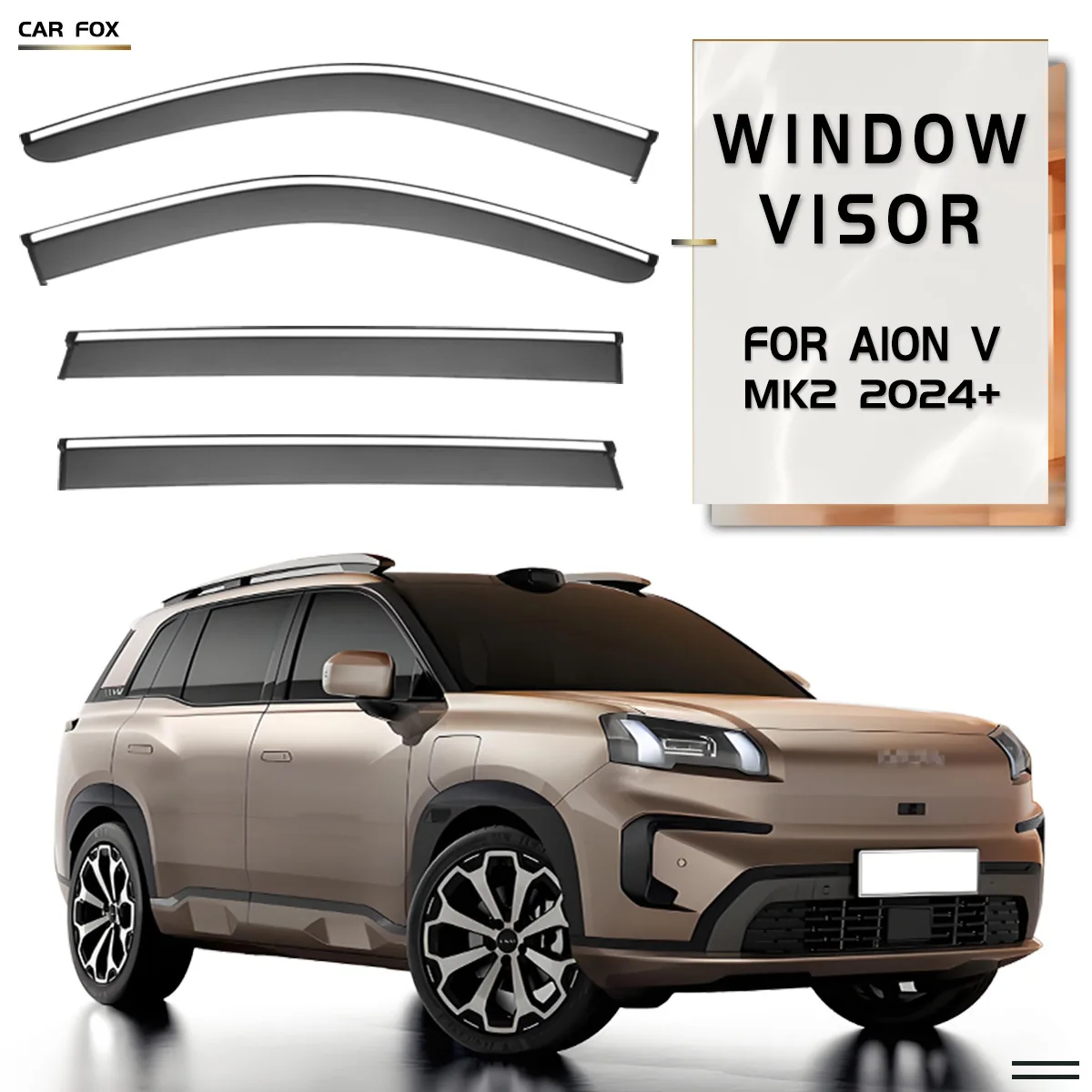4Pcs Window Visor For AION V MK2 2024+ Weathershield Sun Rain Deflector Guard Car Window Deflector