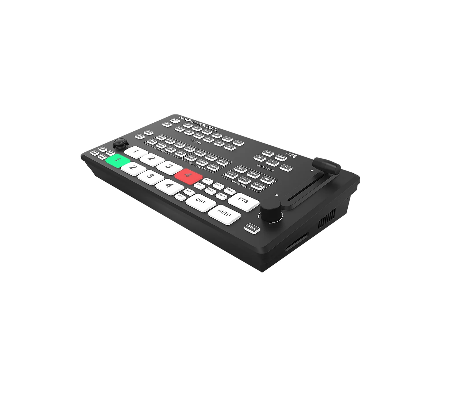 Hot Sale MOVMAGIC M4ES 5-CH Live Stream Multi-Format Video Switcher With SDI Interface For & USB Inputs Transition Effects