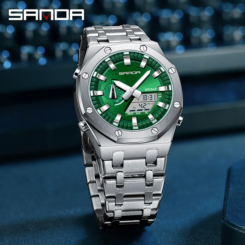 SANDA G style Outdoor Men Digital Watch Top Original Movement LED Display Wristwatch Waterproof Mens Quartz Clock reloj hombre