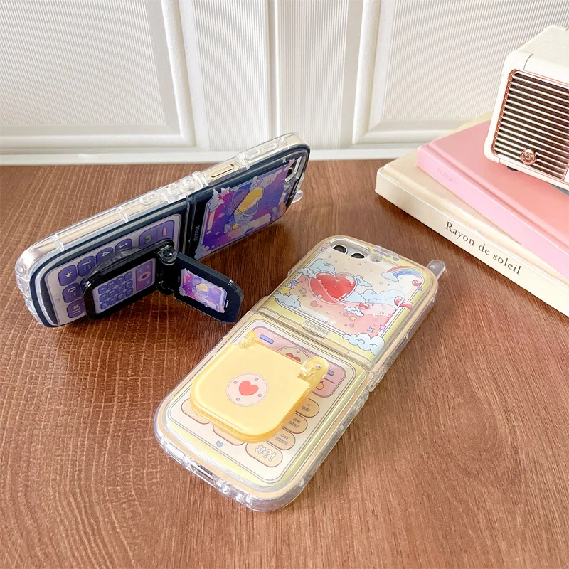 Funda de teléfono con personalidad para Samsung Galaxy Z Flip 6 5 4 3, carcasa trasera protectora para ZFlip4 ZFlip5 ZFlip6