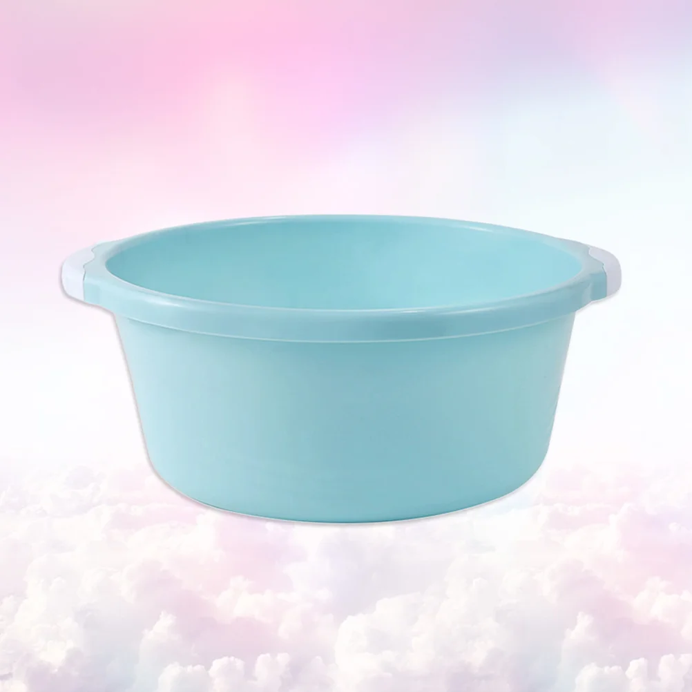 

2 Pcs Vegetable Wash Basin Washing Basins Multipurpose Durable Household Washbasin Fashion Bucket Home Bathroom Sky-blue