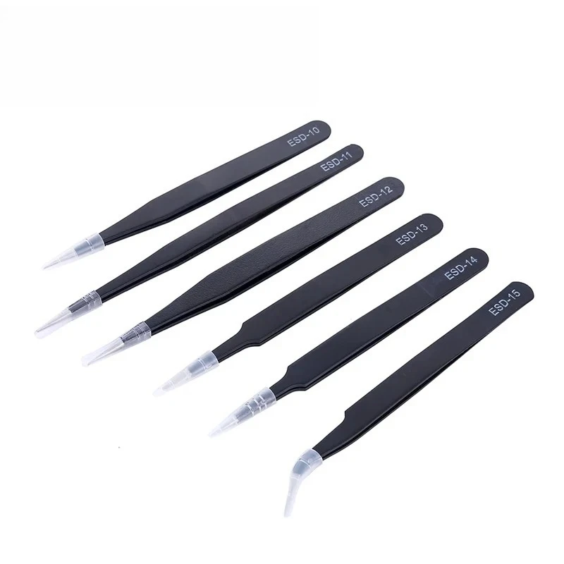 

Прецизионные пинцеты ESD, антистатические пинцеты из нержавеющей стали, инструменты для ремонта электроники, пайка, ремесло, детали 3D-принтера
