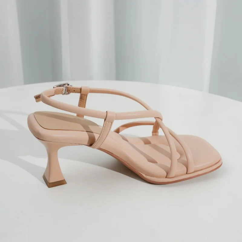*Fashionable and Hot Selling Sexy Banquet High-heeled Sandals for Women Summer New Square Comfortable and Elegant Casual Sandals view 2