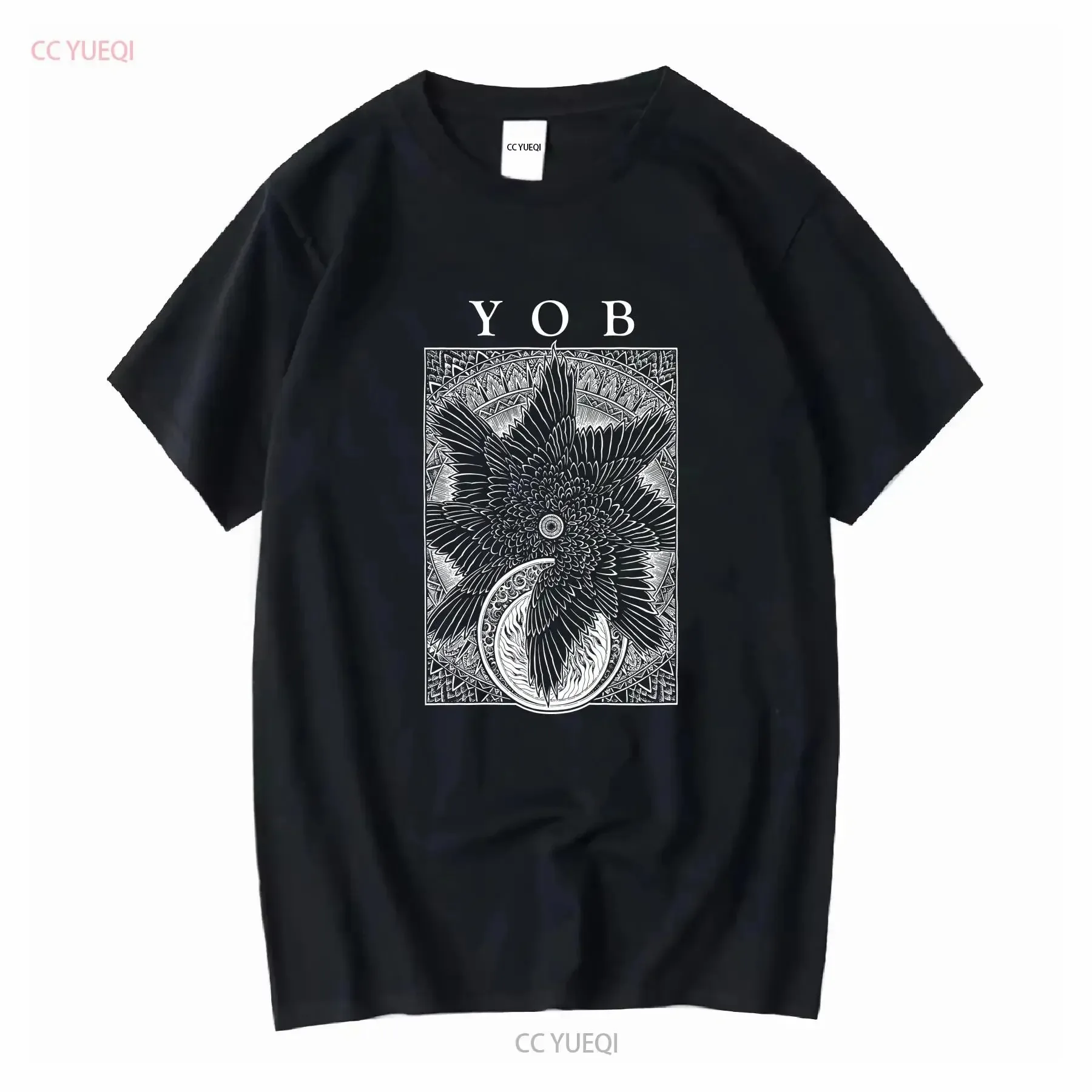 

YOB metal band t shirt face tee classic style unisex TE7193 long sleeves vintage Washed homme Versatile fashion streetwear