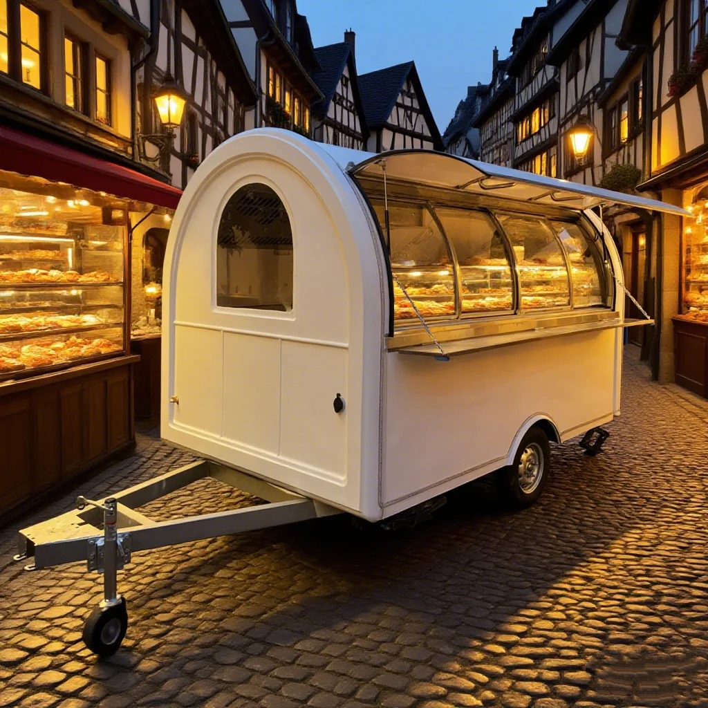 

Concession Mobile Fast Food Truck DOT Certification Custom Kitchen BBQ Burger Pizza Snack Kebab Kebab Food Trailer