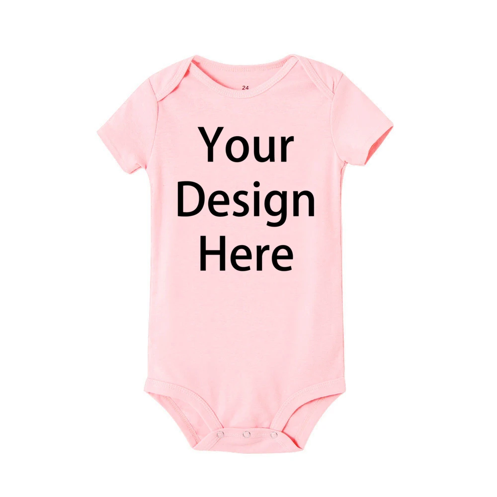 Personalised Baby Romper Custom Photo Name Infant Bodysuit Short Sleeve Crew Neck Jumpsuit Commemorative Gifts To Babys