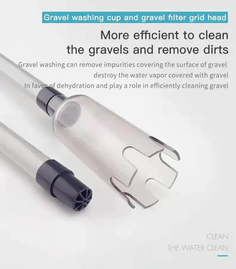 3W Aquarium Elektrischer Kiesreiniger Wasserwechselpumpe Reinigungswerkzeuge Wasserwechsler Siphon für Aquarium Wasserfilterpumpe – Detail 6