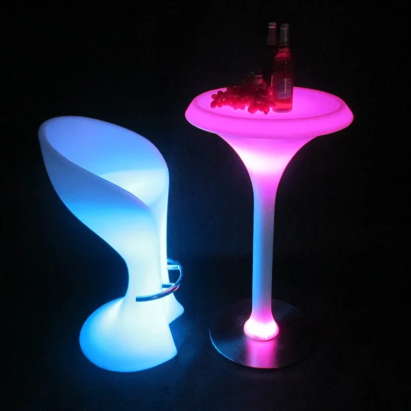 Table et tabouret de ferme à LED, meubles créatifs KTV, Fauteuil Changde