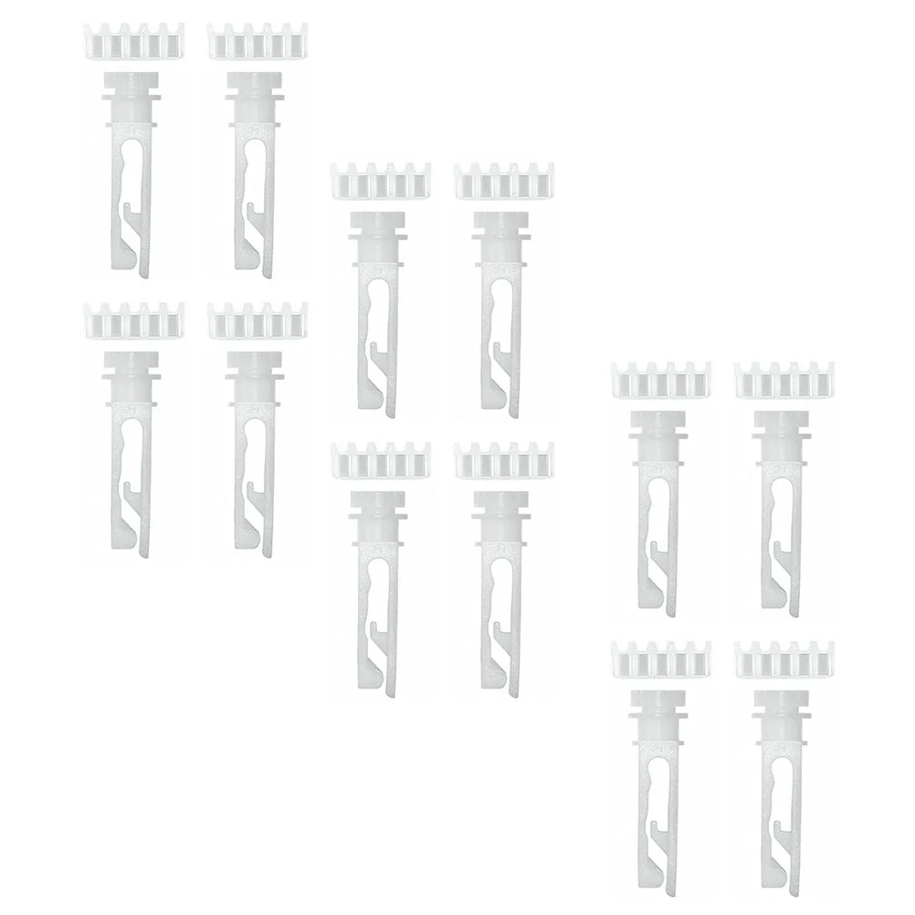 12 Sets Accessories Shutter Gear Window Curtain Vertical Blind Rail Clips Plastic Repairing Parts