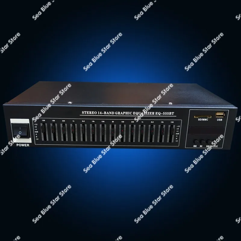 Stereo double 7-band high and medium bass adjustment EQ555 equalizer  fever home EQ equalizer tuner
