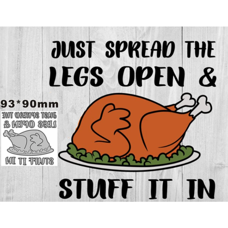 Новинка 2022, металлические штампы для вырезания вкусных цыплят и слов для скрапбукинга, изготовления бумаги и открыток, тиснение, Декор, без штампов