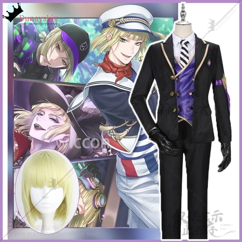 Anime Game Twisted-Wonderland Rook Hunt Cosplay Wig Costume Night Raven DK School Uniforms Halloween Christmas Suits Customized