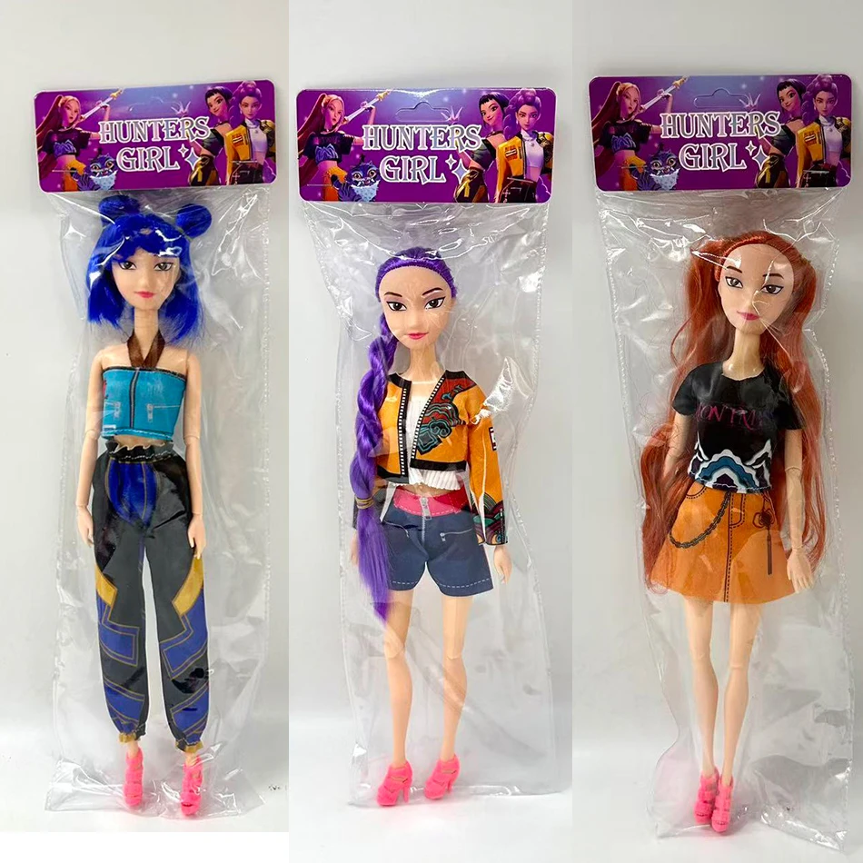 11in Kpop Demon Hunters Vinyl Figurines New K-POP Demon Slayer Miniatures Doll Lumimila Zoey Desktop Ornament Decoration Gifts