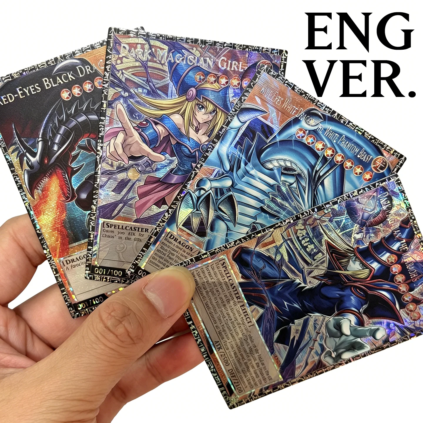 Yu-Gi-Oh! Collection DIY Proxy Cards White Phantom Beast  Dark Magician the Pharaohs Servant GMR English OVERFRAME Not Original