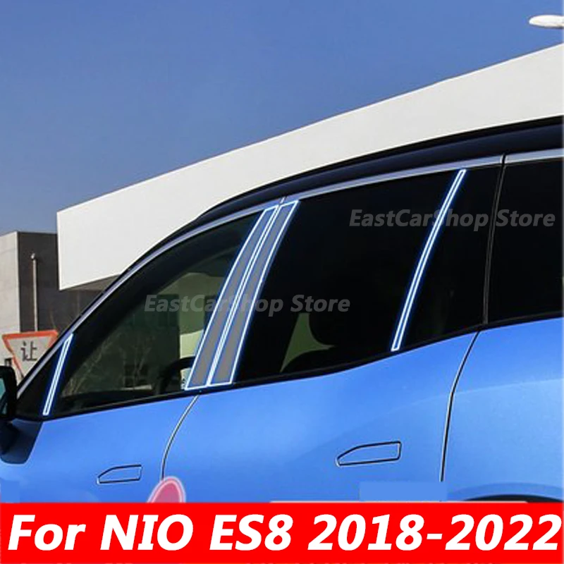 

For Nio ES8 2018 2019 2020 2021 2022 Car TPU Window Column Protection Film Cover Middle Pillar Protection Transparent Sticker