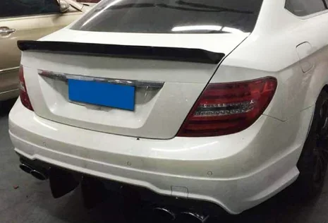 Car Rear Trunk Spoiler Body Kit Car Rear Spoiler Wing For Mercedes Benz W204 C204 Coupe C180 C200 C250 C300 C63 AMG 2007-2013