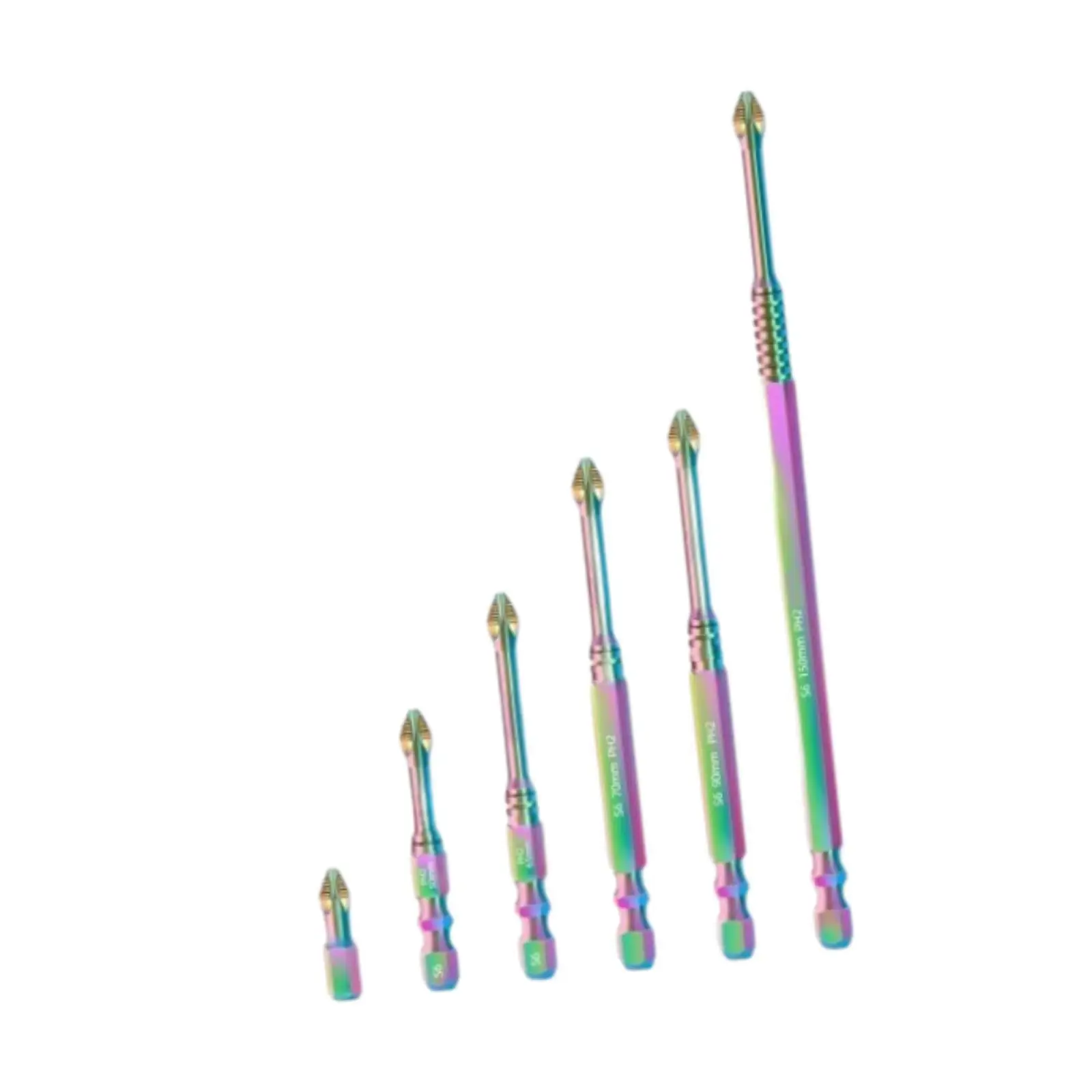Alloy Steel Magnetic Screwdriver Bit Set High Hardness Cross Slot Impact Bits for Drill and Electric Screwdrivers