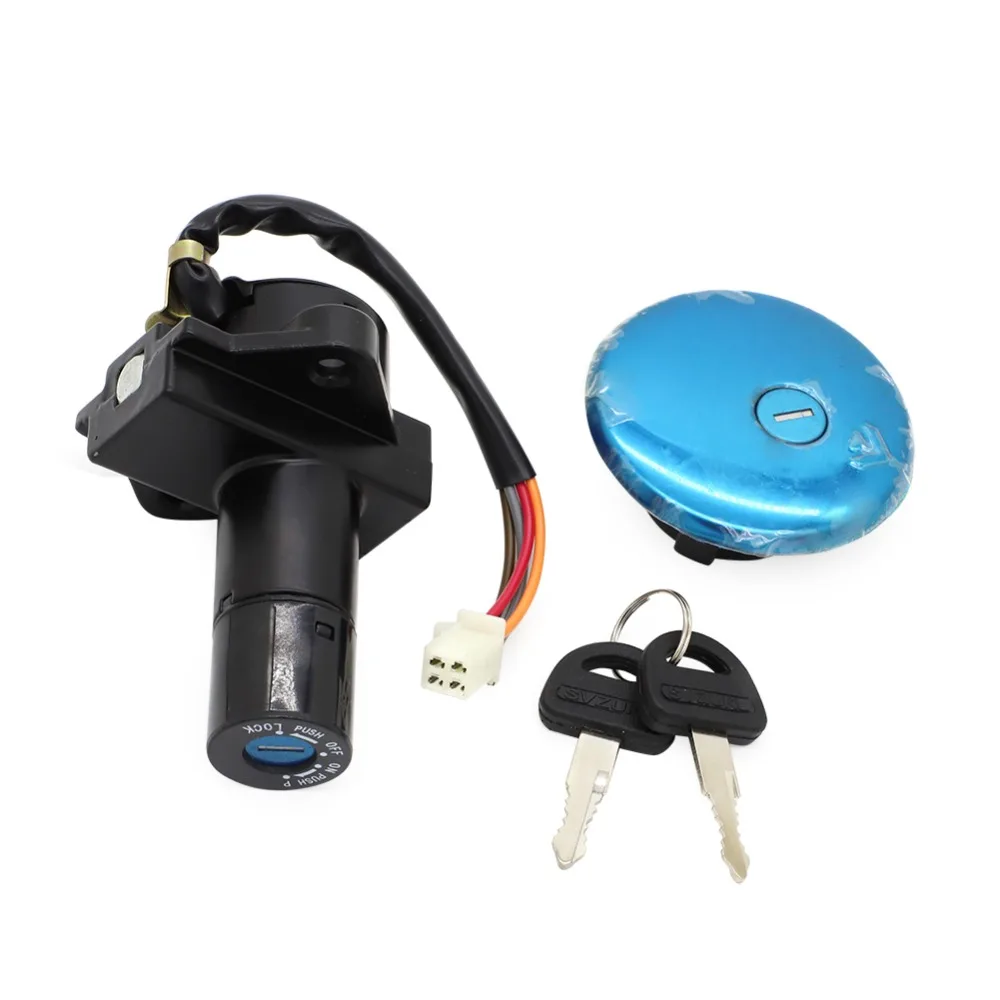 B064 Motorcycle Electric Door Fuel Gas Cap Cover Steering Lock for Suzuki GN250 GZ250 TU250 250CC Ignition Switch Motor Accessor