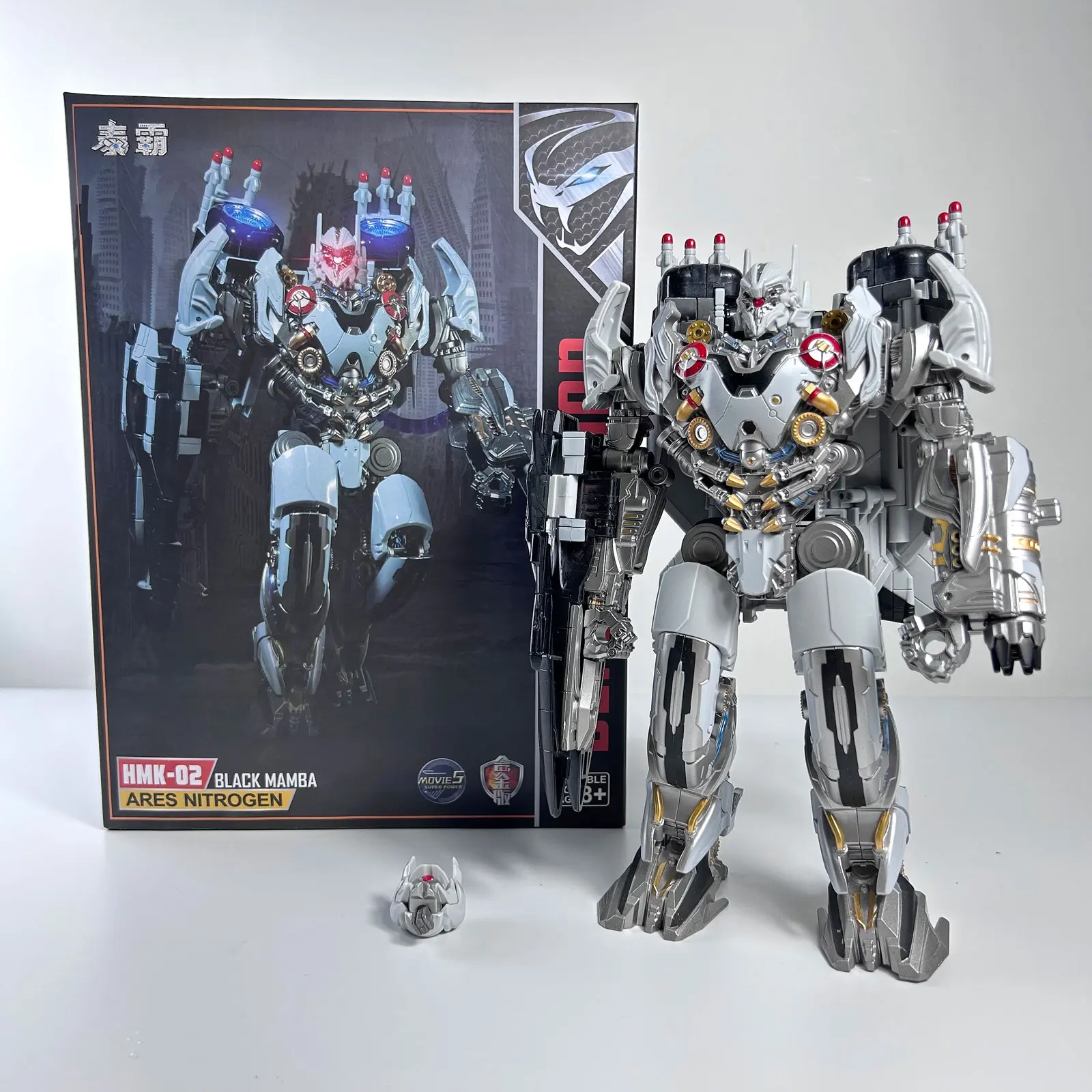 

BMB LS01 LS-01 Oversize Transformation Robot 27cm Alloy Black Mamba TF Nitro Zeus Plane Film Anime Action Figure Model Toys Gift