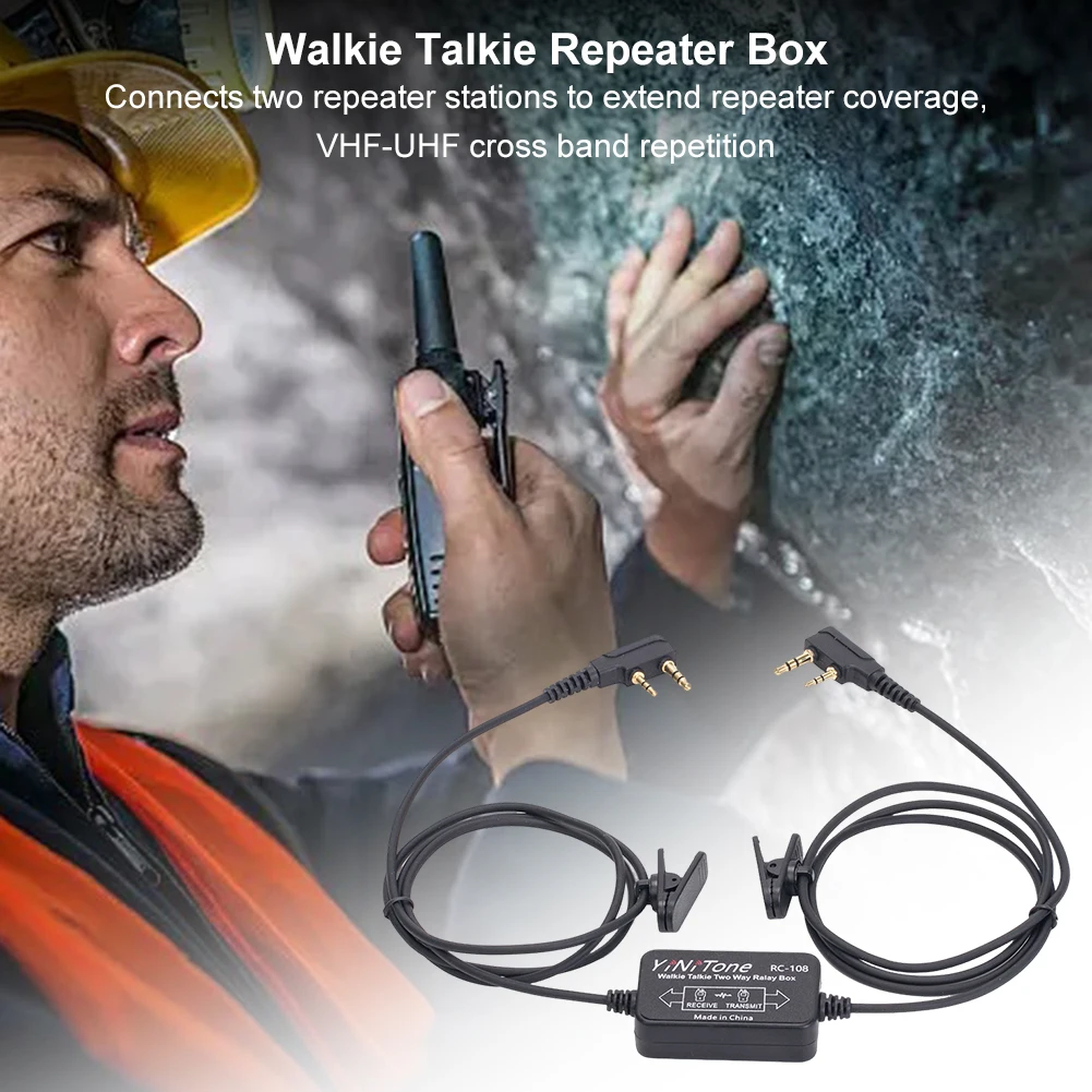 

RC-108 Walkie Talkie Repeater Box Intercom TK Head Relay Box Handheld Radio Relay Box for BF-888S UV-5R GT-3 TYT- Wouxun