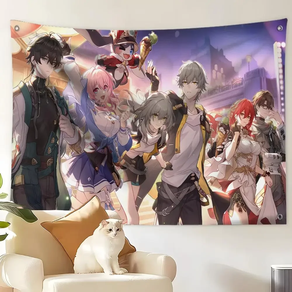 Honkai Star Rail Flags Custom Wall Hanging Background Art Banner For Bedroom Home  Outdoor Decor