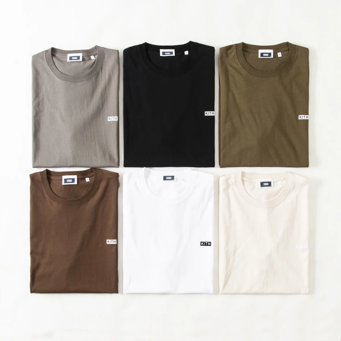 American Simple Casual KITH  Color Embroidery Street round Neck Loose Couples Short Sleeve T-Shirt Breathable Summer