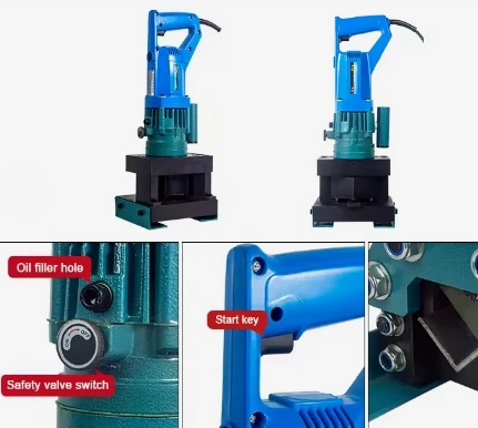 Electric Hydraulic Angle Steel Cutting Machine Processing 3-6 Angle Iron Cutting Machine Portable Angle Iron Shearing