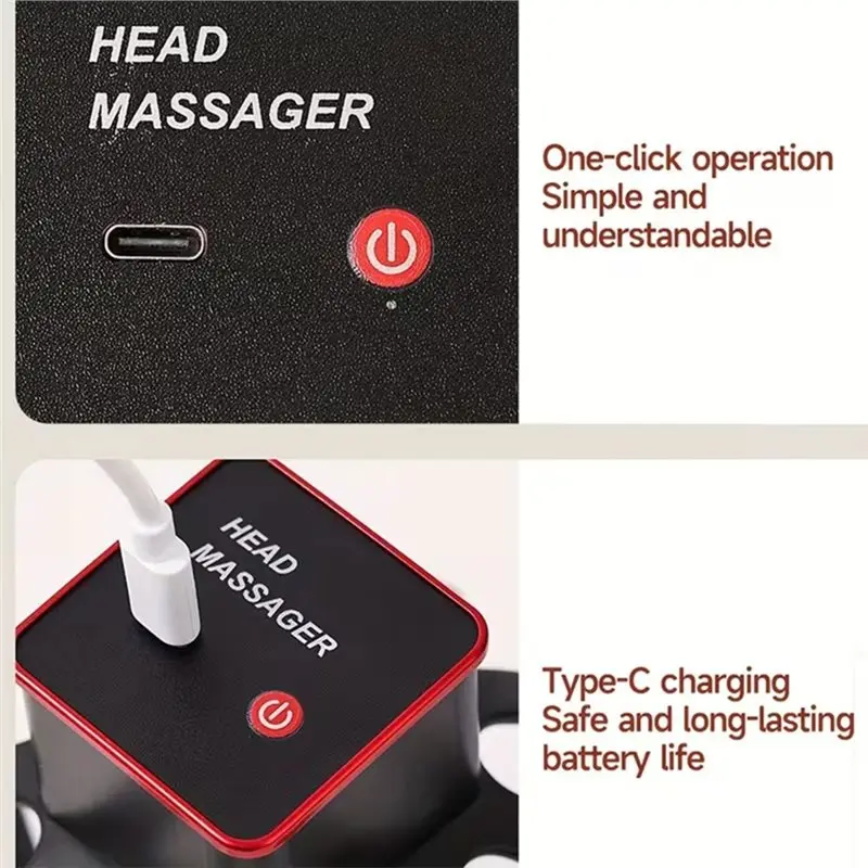A73U Health Care Electric Octopus Claw Scalp Massager Stress Relief Hair Stimulation Head Scratcher Relief