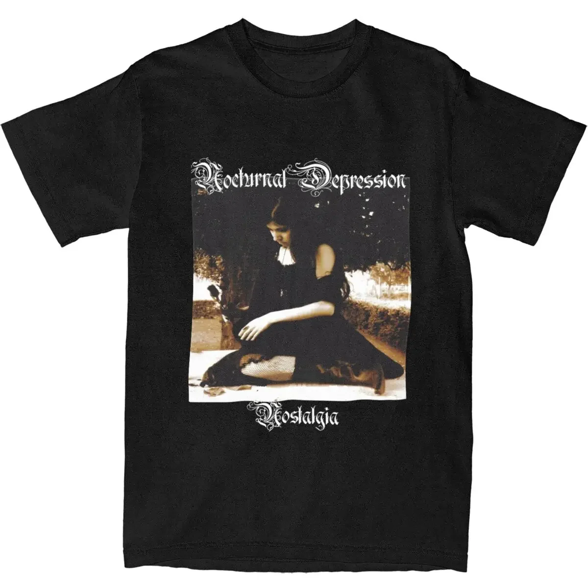 Men Women's Nocturnal Depression Black  Band Shirt Apparel 100% Cotton T-shirt Clothes Awesome Tee Shirt Summer