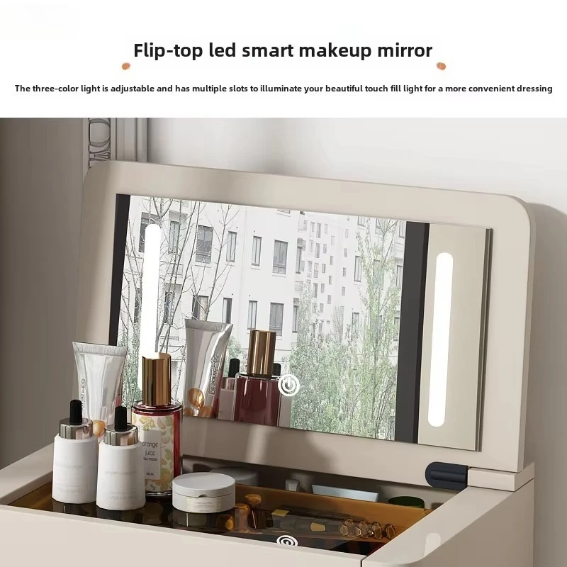 all solid wood dresser, makeup table, makeup table, dressing cabinet, chest, integrated bedroom, modern and simple