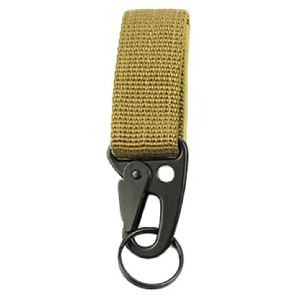 Outdoor Strap Nylon Key Hook Carabiner Clip Hanging Belt Molle Buckle