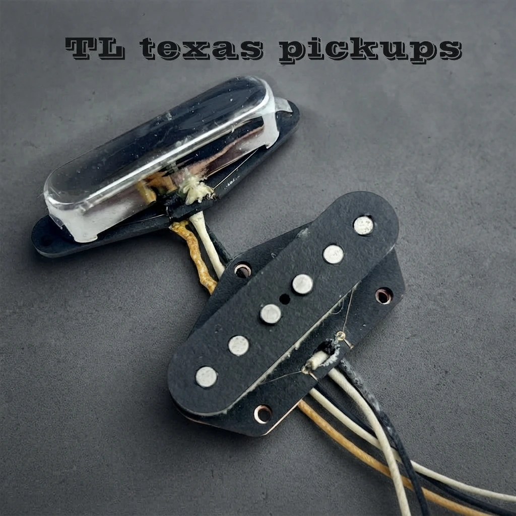 Alnico 5 TL Bridge Pickup, Texas Classic Tone, Flat Pole or Staggered Pole, High Output, Mounting Screws for Electric Guitars