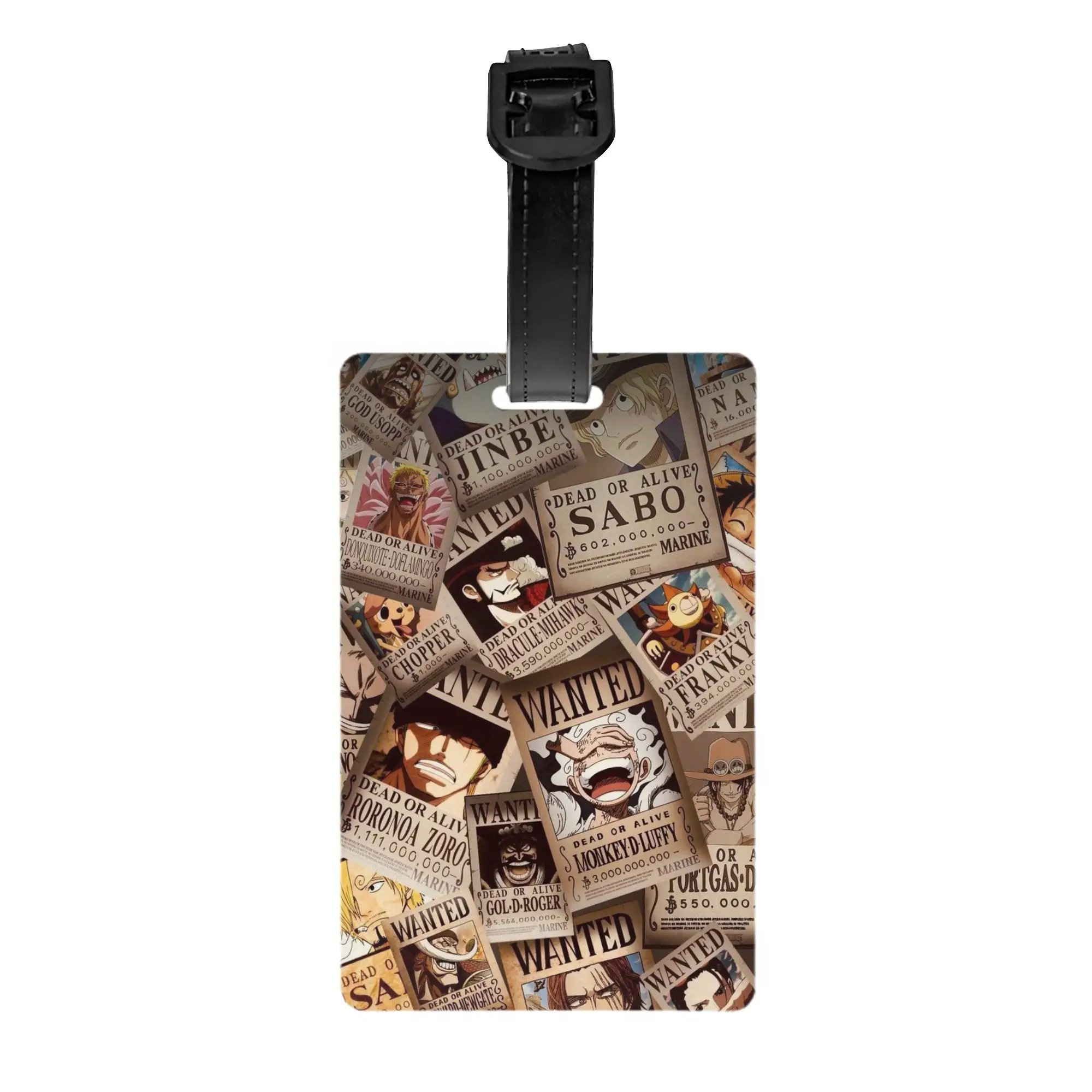 Custom Anime One P-Pieces Luggage Tags for Suitcases  Privacy Cover Name ID Card