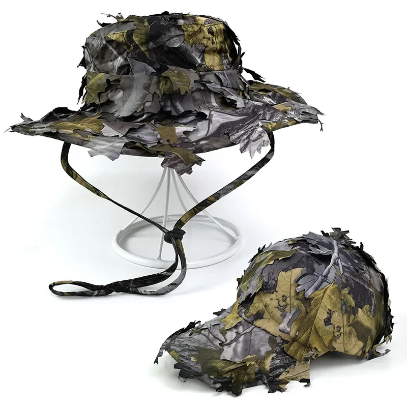 Tactical Baseball Cap Men Camouflage Hat Outdoor Breathable Hunting Fishing Camping Bones Women Adjustable Snapback 3D Leaf Hats