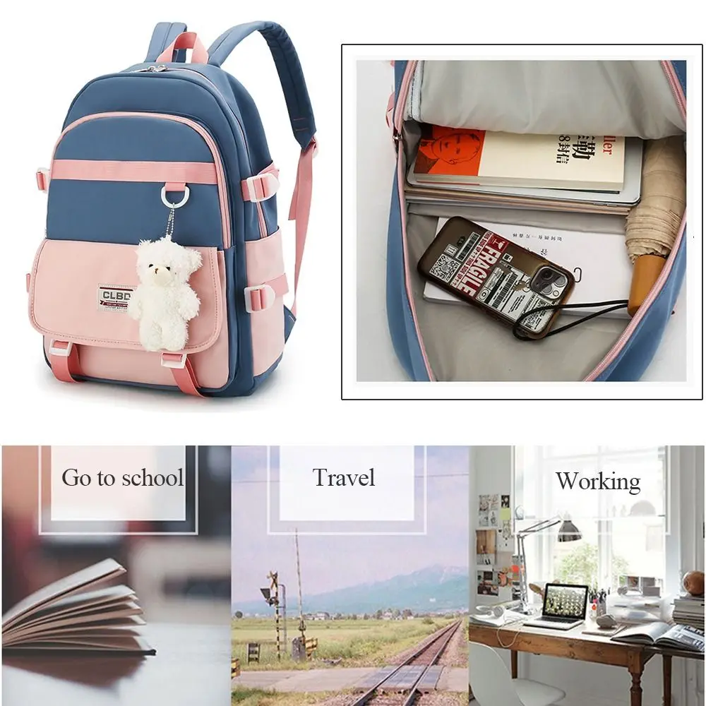 Zaino alla moda ad alta capacità borse da scuola in Nylon multitasche Mochilas borsa da viaggio impermeabile per libri