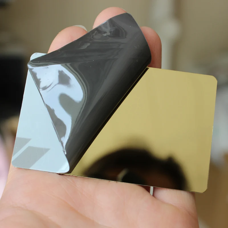 Imagem -04 - Placa de Metal de Cartão de Gravação a Laser Material em Branco Acabamento Single-sided Espessura 04 mm 100x60 88x53 80x50 10 Pcs Aço Inoxidável