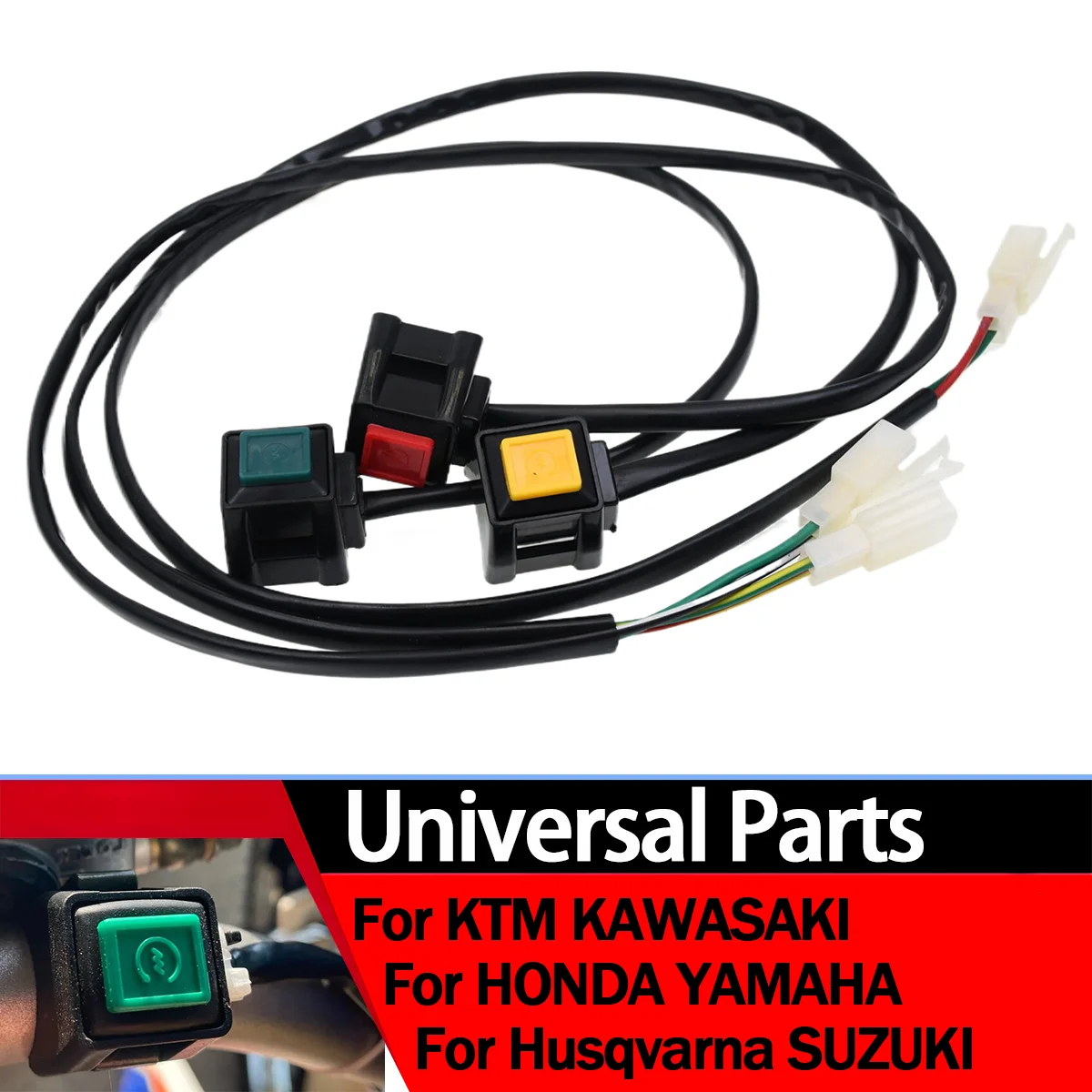 

22mm ATV Motorcycle Dual Sport Quad Start Horn Kill Off Stop Switch Button Motorbike Accessories Control Handle Switches