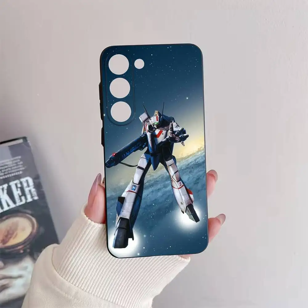 R-robotech – coque de téléphone Macross, étui noir souple pour Samsung Galaxy A73,72,51,53,52,71,22,5G, Note,J7,8,9