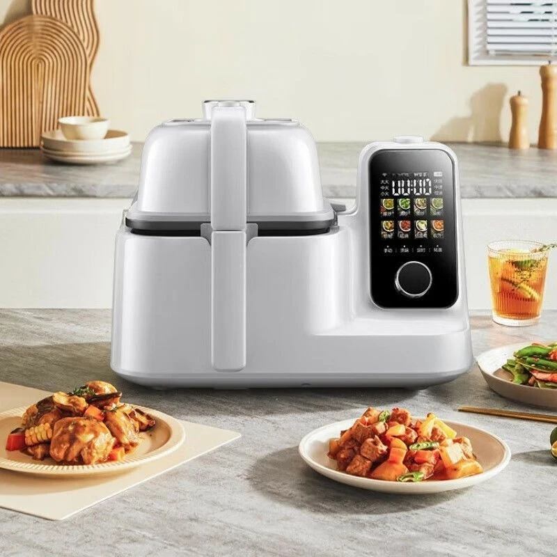 Cooking robot intelligent household multi-function less oil fume automatic cooking machine