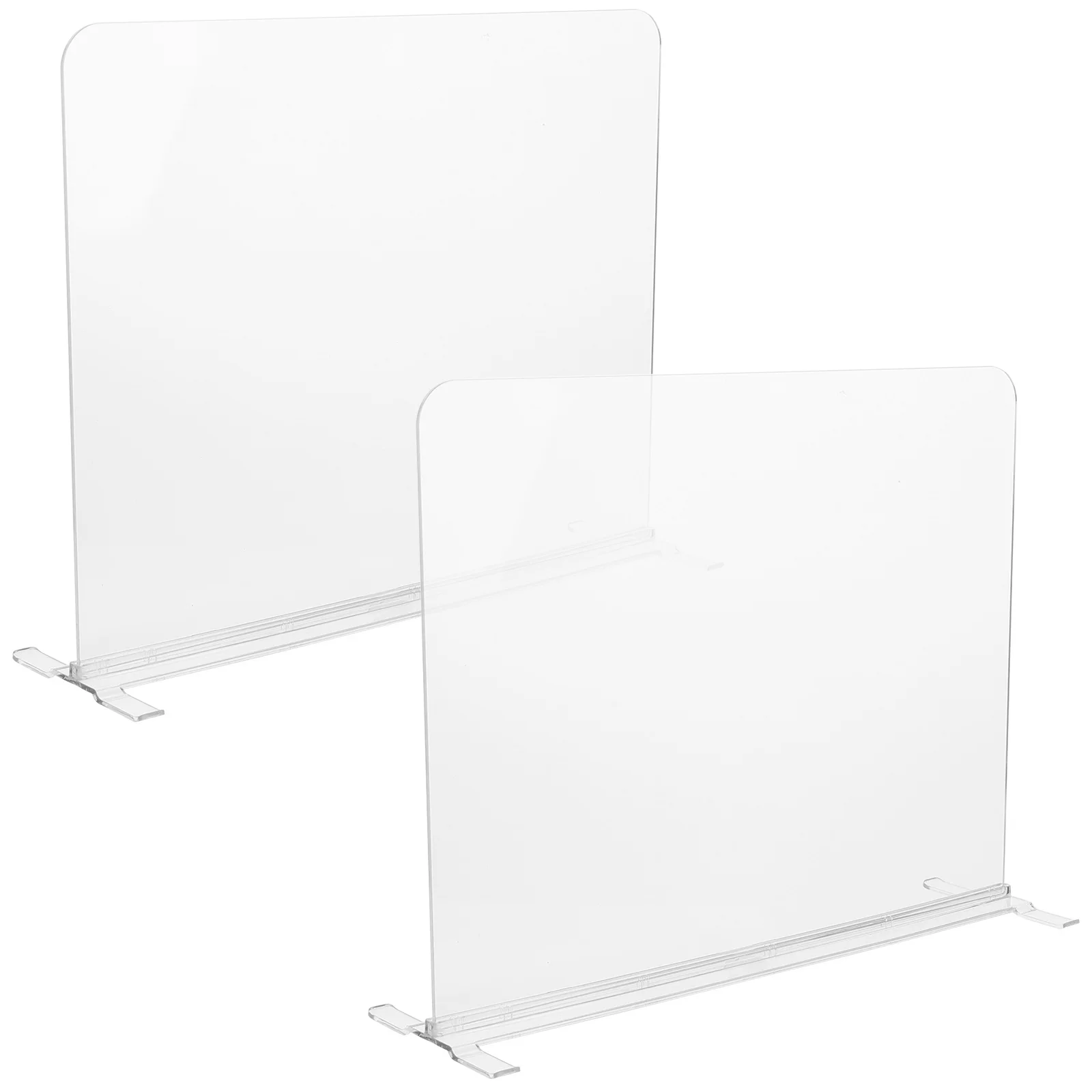 

2Pcs Clear Closet Shelf Dividers Acrylic Partition Plates Transparent Drawer Organizers Clothes Separators