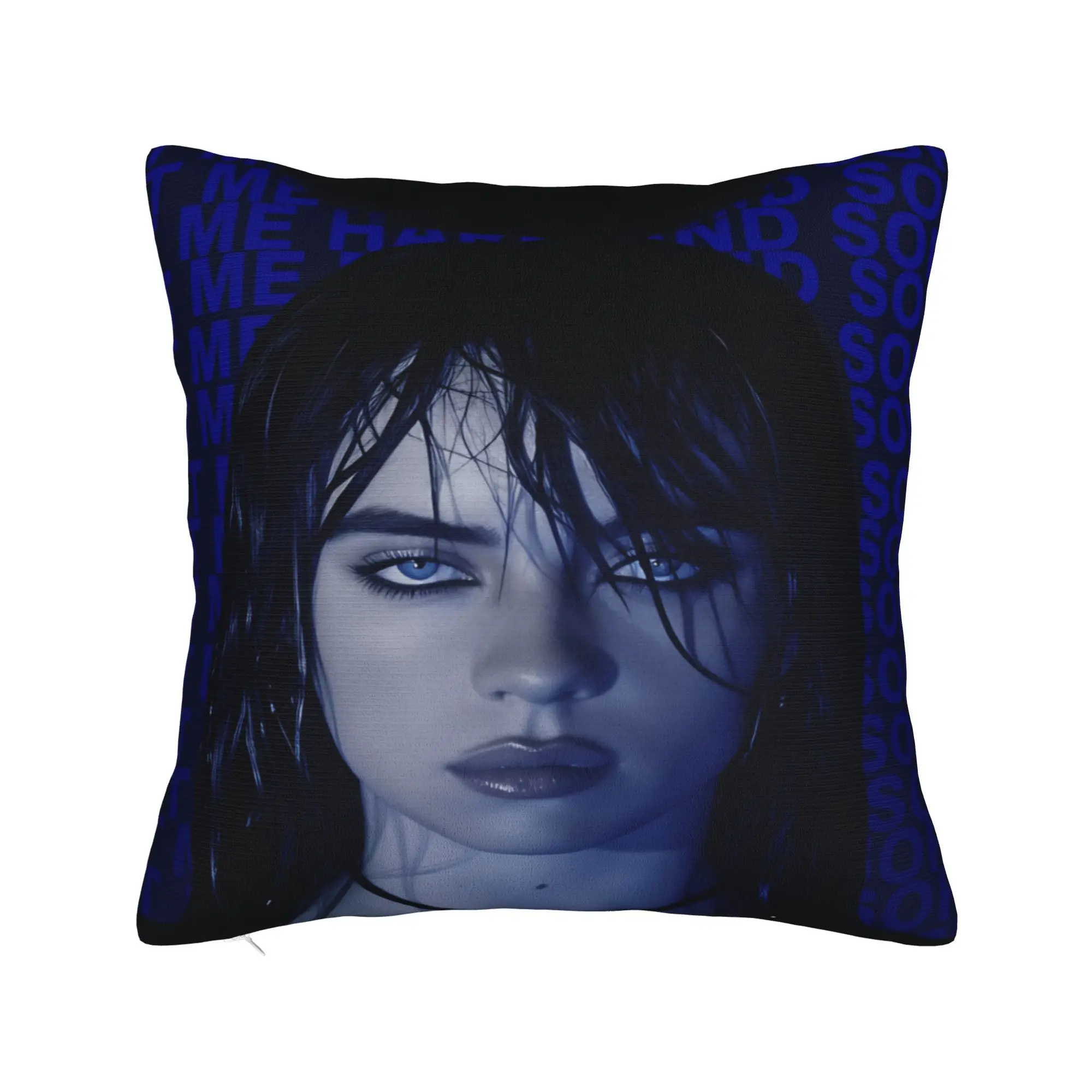 Pillow Cover HIT ME HARD AND SOFT B-Billie E-Eilish  Kawaii Pillow Case For Sofa Bedroom Home Decor Pillowcases