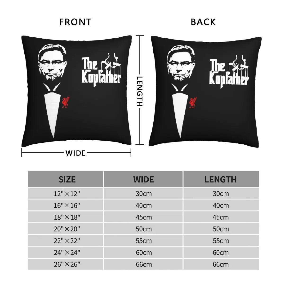 Jurgen Klopp Kop Father Pillowcase Polyester Linen Velvet Pattern Zip Decor Pillow Case Home Cushion Cover